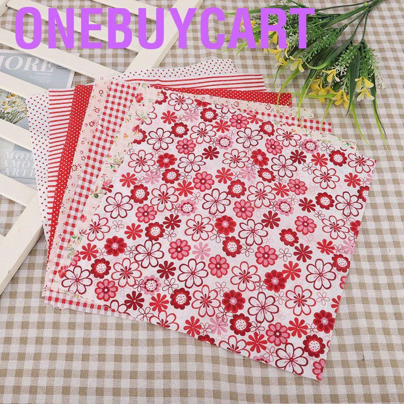 7 Miếng Vải Cotton Họa Tiết Hoa Cho Thủ Công