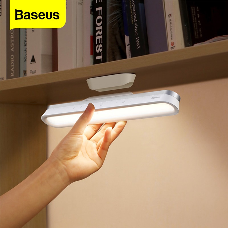 ĐÈN LED ĐỌC SÁCH BASEUS DIMMING STEPLESS GẮN TƯỜNG TỪ TÍNH KHÔNG DÂY CẢM ỨNG CHẠM ĐIỀU CHỈNH ĐỘ SÁNG - ĐÈN HỌC TREO TƯỜN