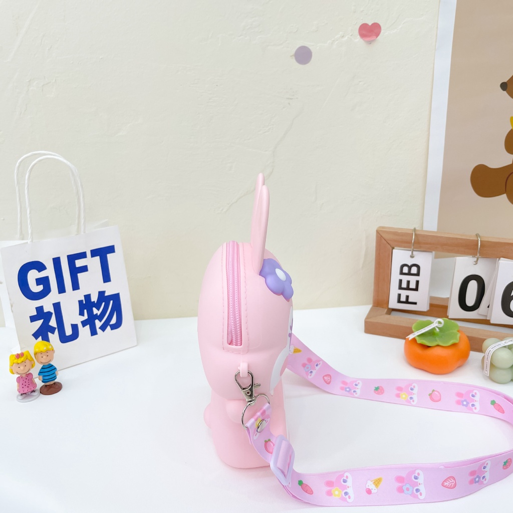Túi Đeo Chéo Vai Bằng Silicon Hình Hoạt Hình Disney Stella Lou Dễ Thương Dành Cho Bé Gái
