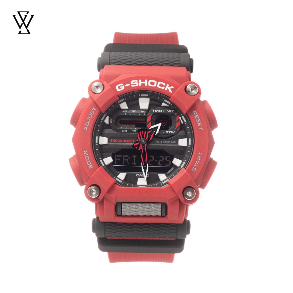 Đồng Hồ Điện Tử Nam Casio G-Shock WATCHSTORE GA-900-4ADR Thiết Kế Mặt Kính Khoáng Tròn 49.5mm, Vỏ Và Dây Nhựa Bền Bỉ