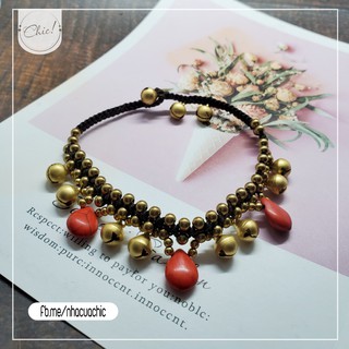 Lắc chân chuông đồng phối hạt - Charmaine Anklet