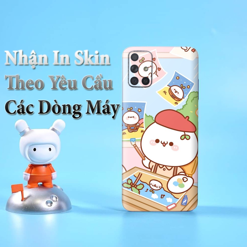 Miếng Dán Skin Điện Thoại In Hình Bánh Bao Cute 2 Cho Iphone 7/ 8/ X/ XS/ 11/ 11 Pro Max Và Các Dòng Máy Android