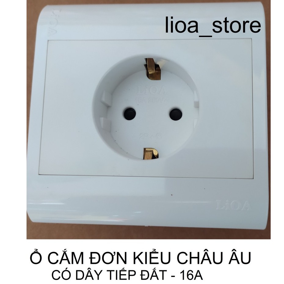 BỘ Ổ CẮM VỚI PHÍCH CHÂU ÂU LiOA  CÓ DÂY TIẾP  ĐẤT - LẮP CHÌM..