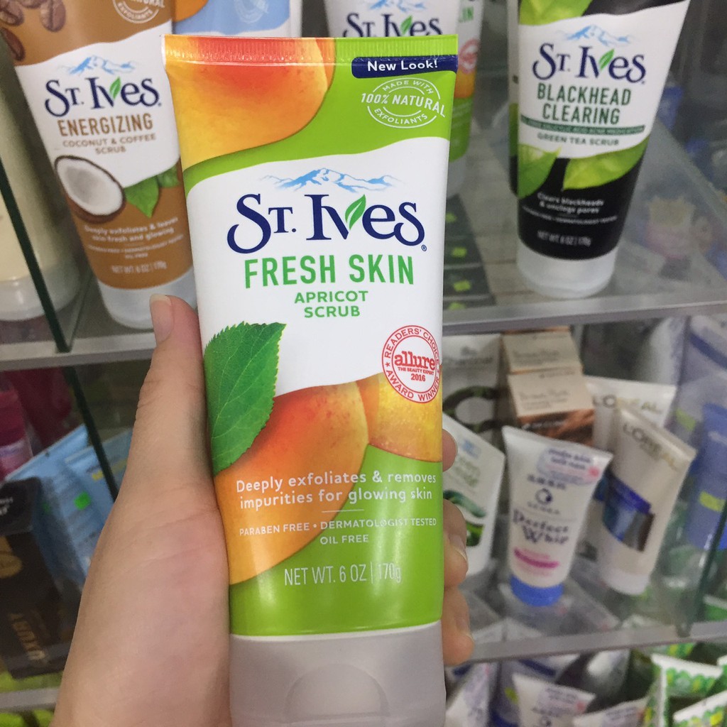 SỮA RỬA MẶT St.Ives Fresh Skin Apricot Scrub XANH LÁ