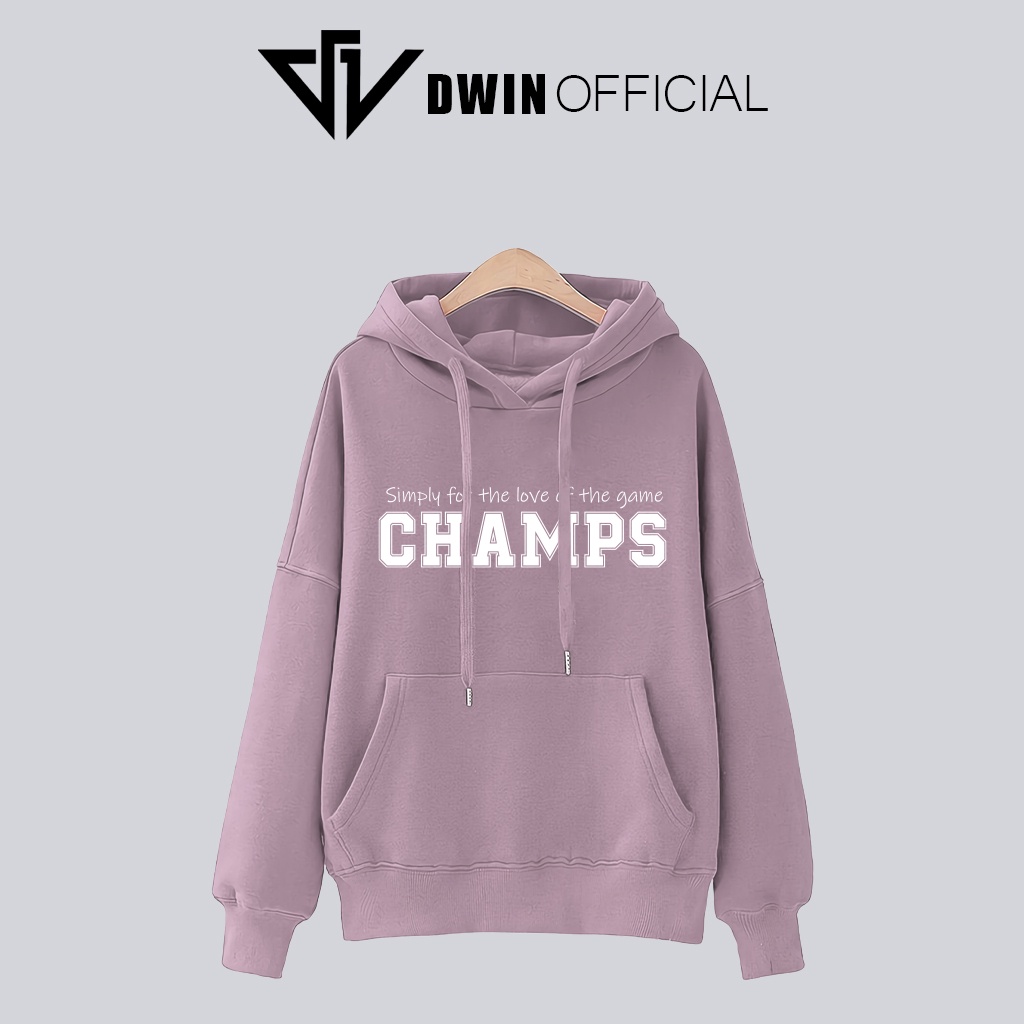 Áo hoodie CHAMS nỉ unisex DWIN basic nam nữ form rộng oversize local brand SP00057