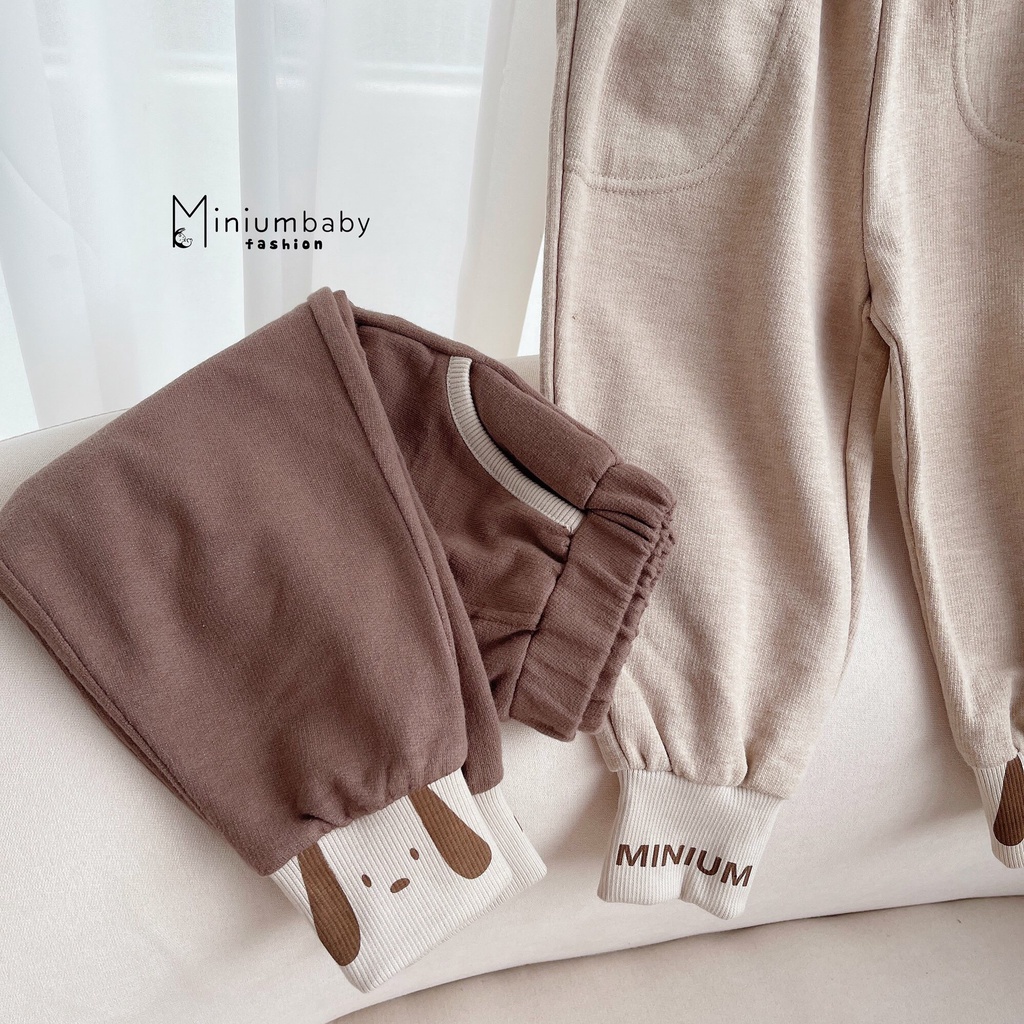 Quần nỉ bé gái dễ thương xinh xắn, quần dài thu đông hàng đẹp bé gái