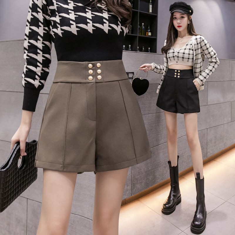 Quần Cạp Cao Cao Cấp Đính 6 Khuy QCC397