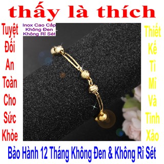 Lắc chân vàng cho bé cách điệu bi chạm khắc xinh xắn - An toàn cho trẻ - Cam kết 1 đổi 1 nếu hoen, gỉ sét