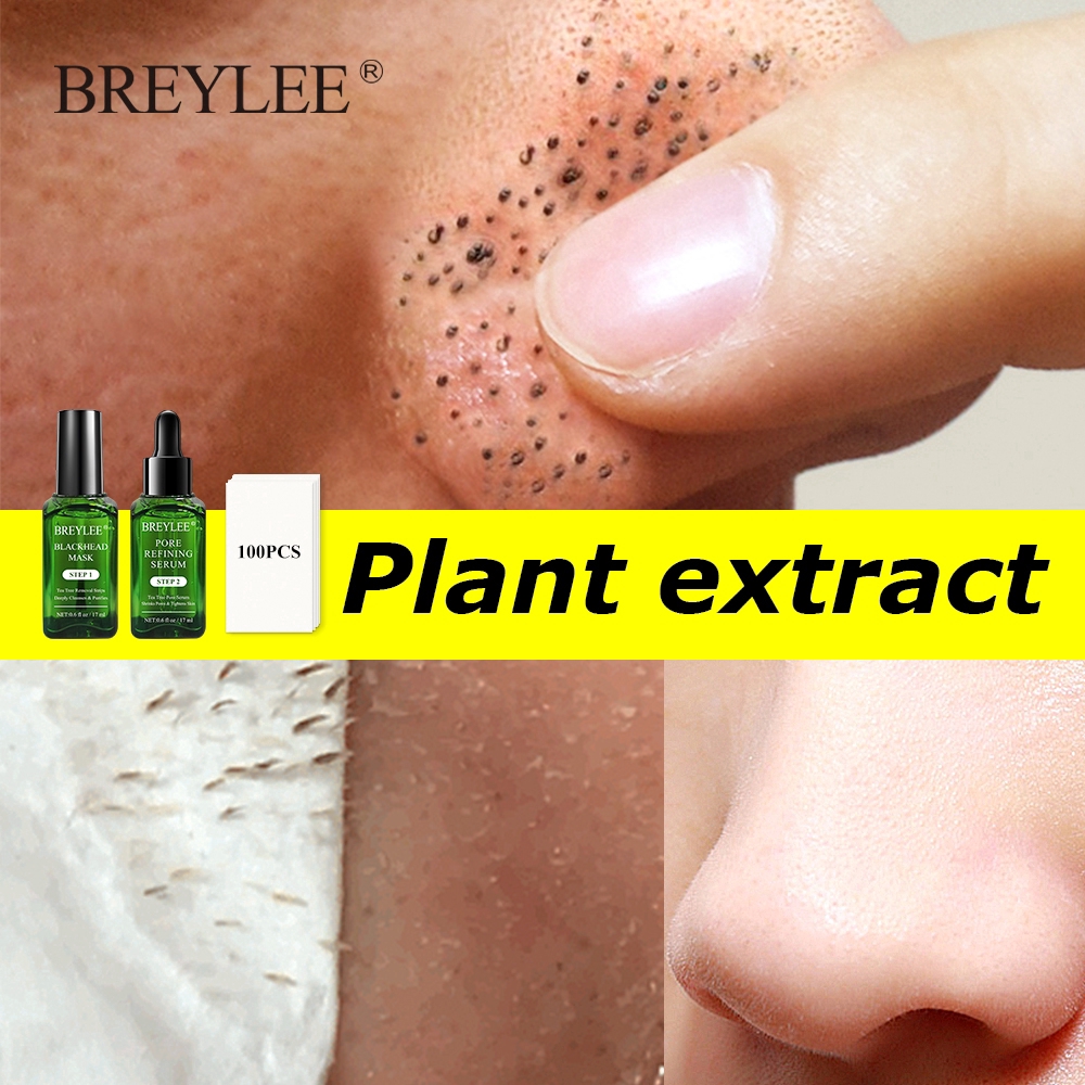 Set serum + 2 miếng mặt nạ lột mụn thu nhỏ lỗ chân lông BREYLEE 17ml | BigBuy360 - bigbuy360.vn