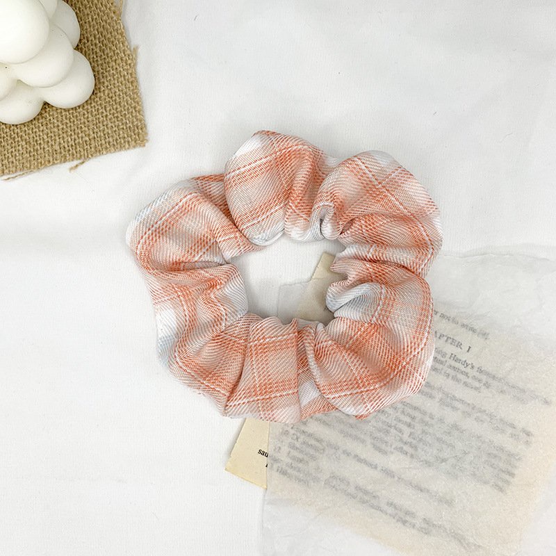 [Mã FAMARAL1 giảm 10K đơn 50K]Dây buộc tóc, cột tóc scrunchies kẻ dễ thương