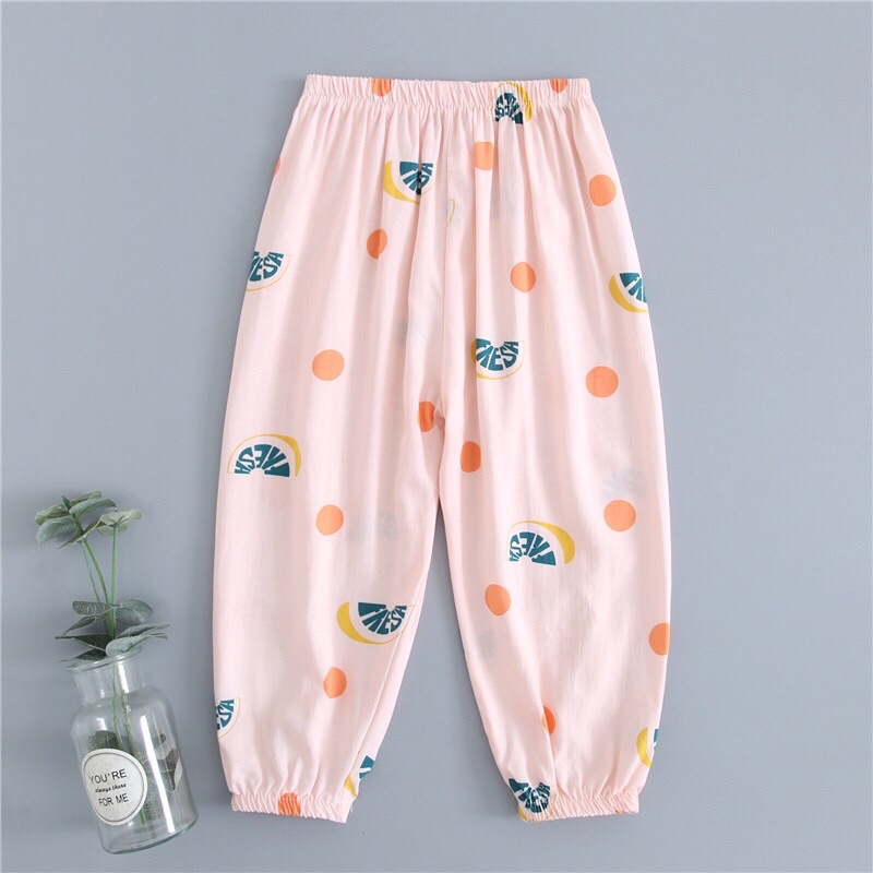 Quần lanh dài cho bé chống nắng, chống muỗi, Chất liệu mỏng mát nhẹ từ 10-28kg