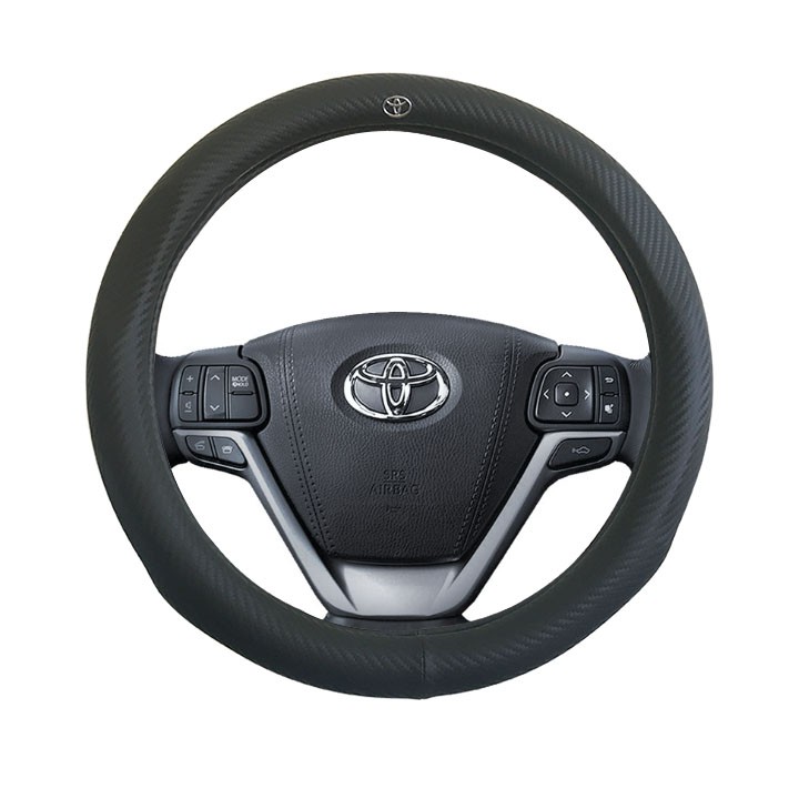 ( Rẻ Vô Địch) Bọc Vô Lăng Da Vân Carbon Logo Toyota - Mia shop
