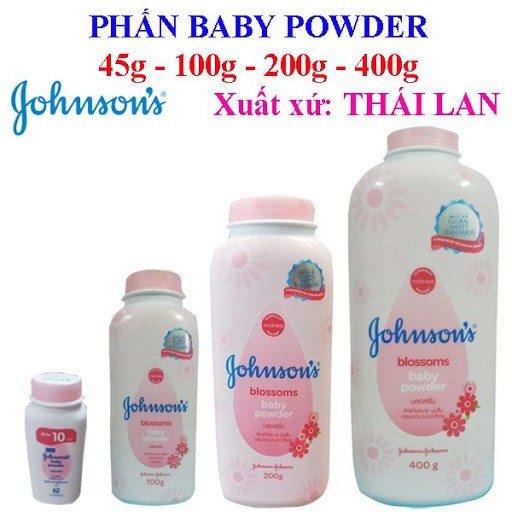 Phấn thơm em bé Johnsons Baby Powder 380gr, 180gr 100gr