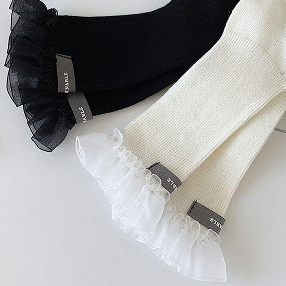 Vớ Cotton Cổ Vừa Phối Ren Thời Trang Nhật Bản Dành Cho Nữ / 3 Tuổi
