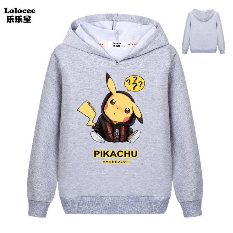 POKEMON NEW Áo Hoodie In Hình Pikachu Dễ Thương Cho Bé Trai