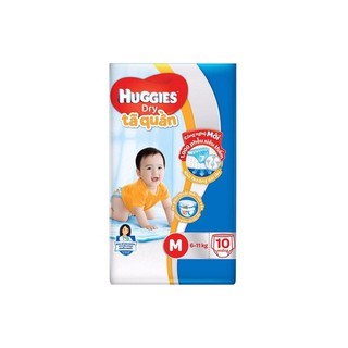 Bỉm/Tã quần Huggies Đệm mây co giãn Size M10 (6-11kg)