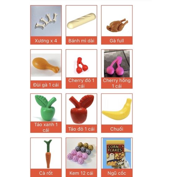 Phụ kiện đồ chơi chính hãng thức ăn