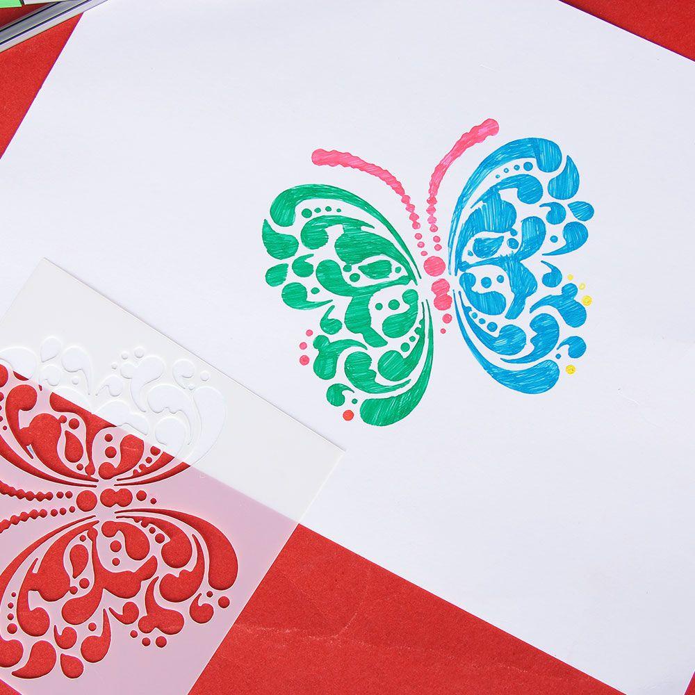 JONYE Set 9 Thẻ Giấy Dập Nổi Nhiều Lớp Trang Trí Tường Sổ DIY