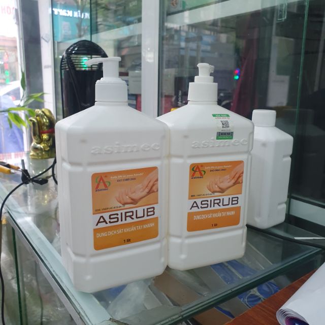 Combo 2 chai nước rửa tay nhanh Arisub chai 500ml( vòi đầy đủ)