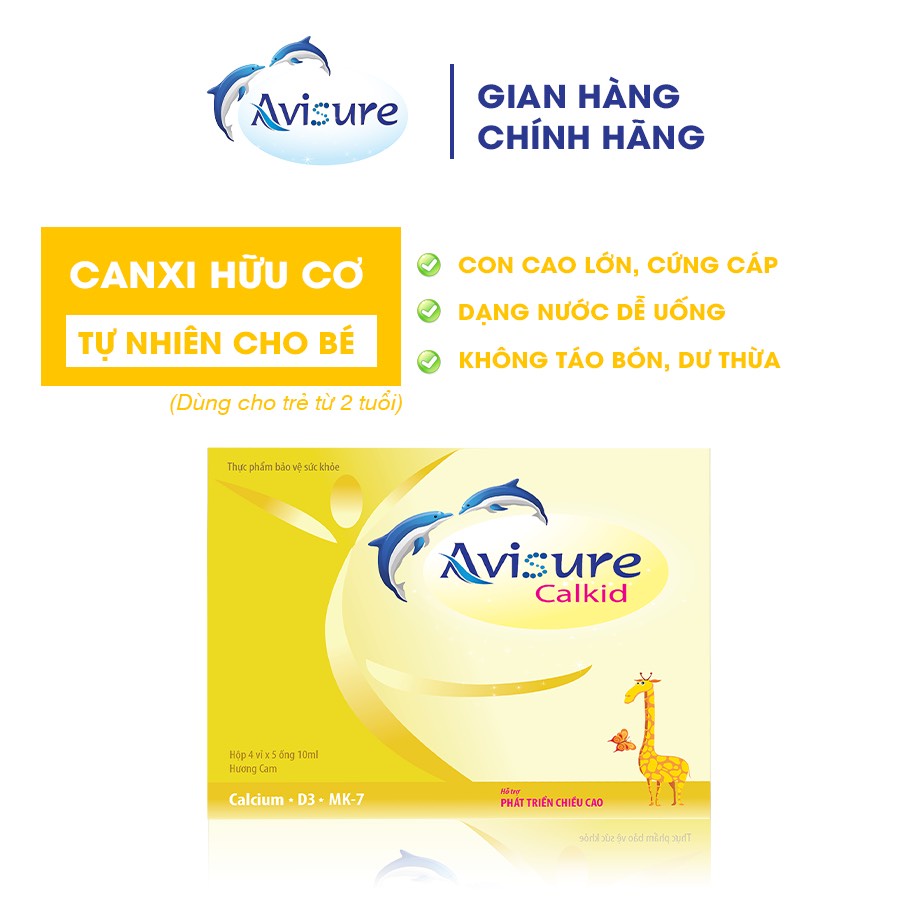 Combo 3 hộp Avisure calkid - Canxi hữu cờ cho bé