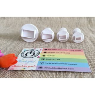 Khuôn nhấn đất sét hình chữ nhật