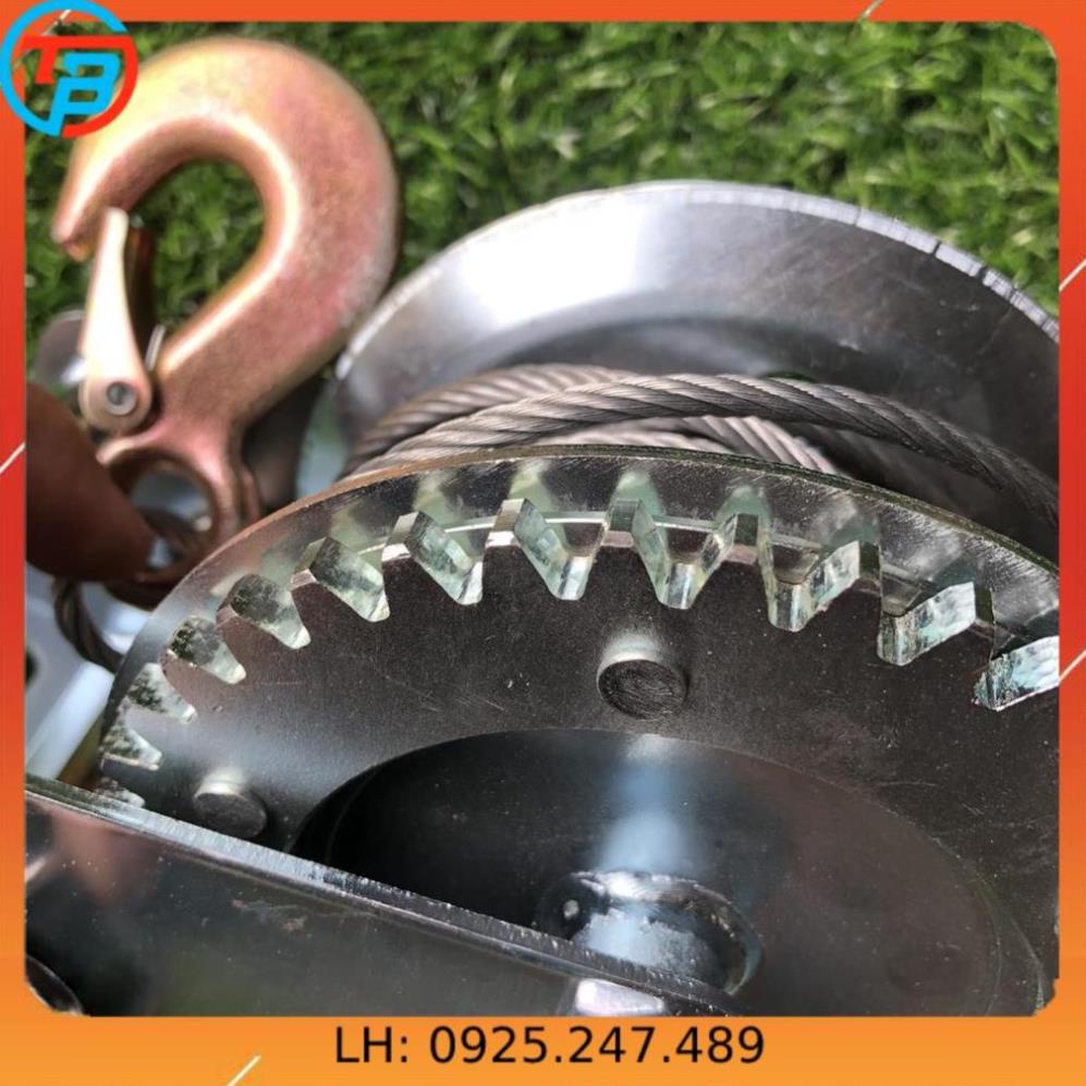 Tời quay tay 1200lbs-554kg CÁP THÉP Thái Bình Vina