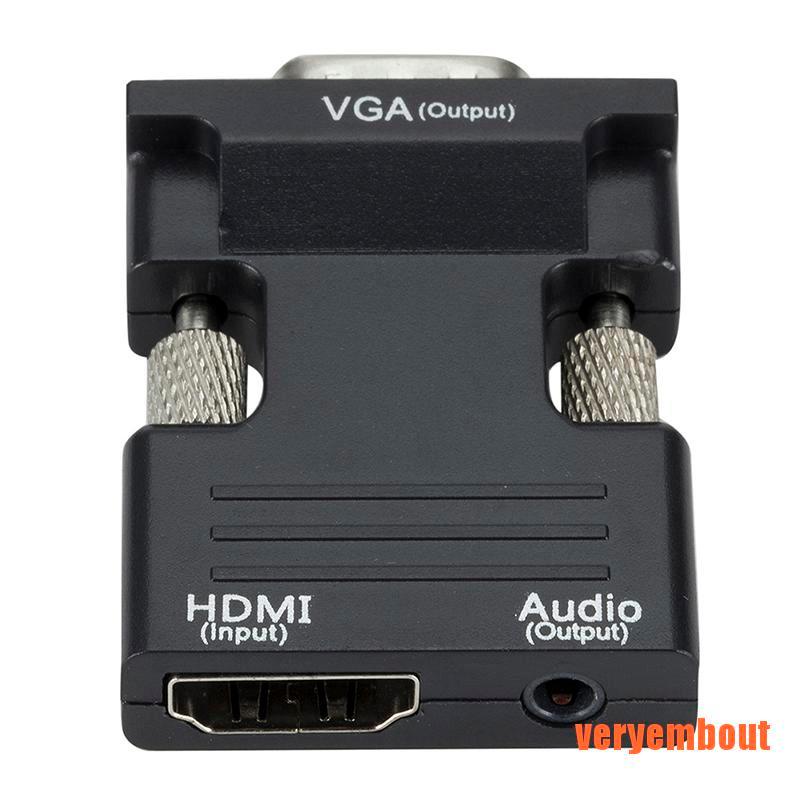Đầu Chuyển Đổi HDMI Cái Sang VGA Đực Hỗ Trợ Tín Hiệu 1080P