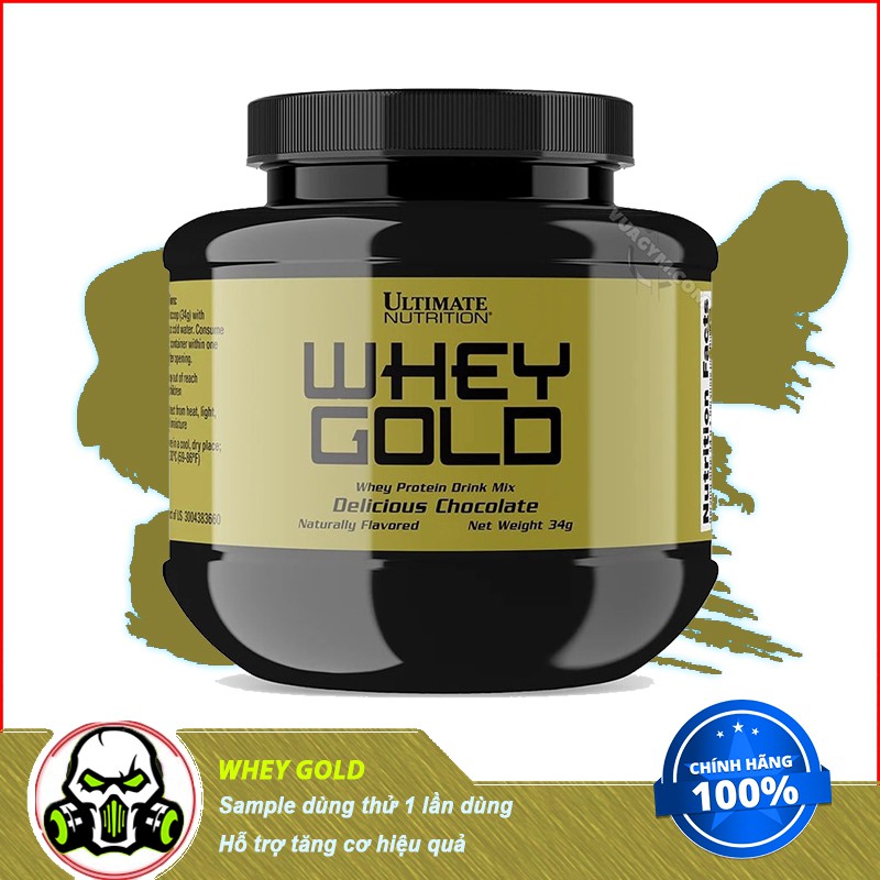 Sample Dùng Thử Sữa Dinh Dưỡng Hỗ Trợ Tăng Cơ SAMPLE ULTIMATE WHEY GOLD - 1 Lần Dùng - Authentic 100%