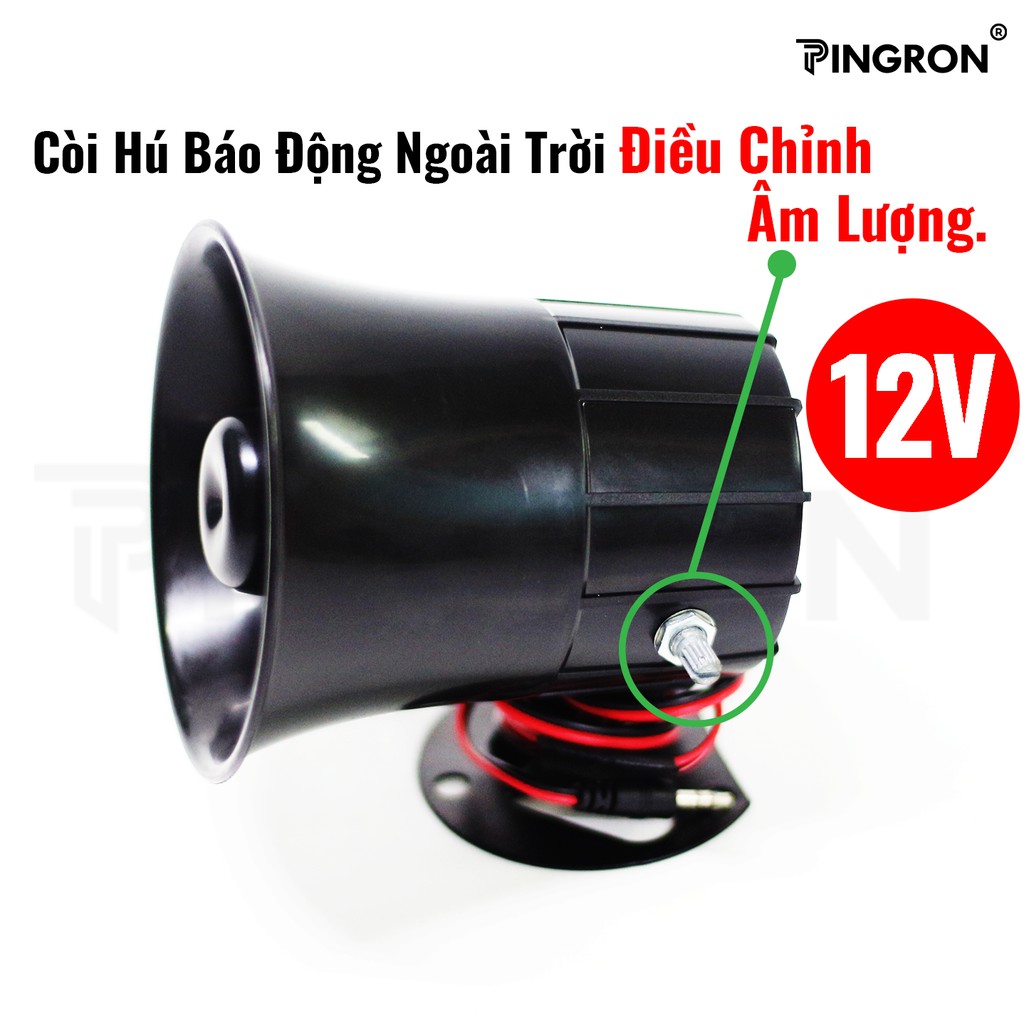 Còi hú điện 12v dành cho trung tâm báo động và xe máy ô tô có điều chỉnh âm lượng