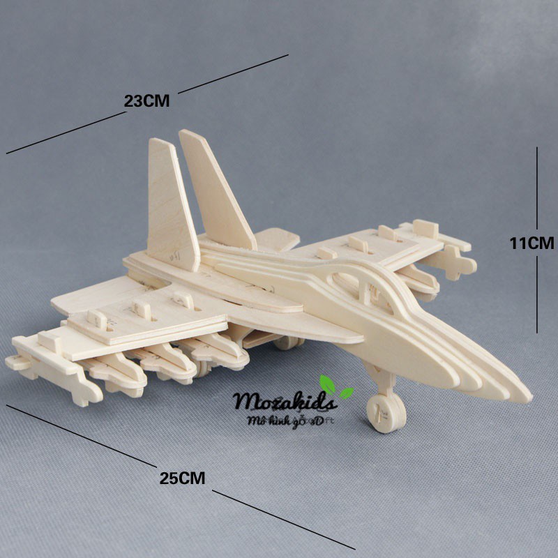 Đồ chơi lắp ráp gỗ 3D Mô hình Máy bay F18 Hornet Bomber