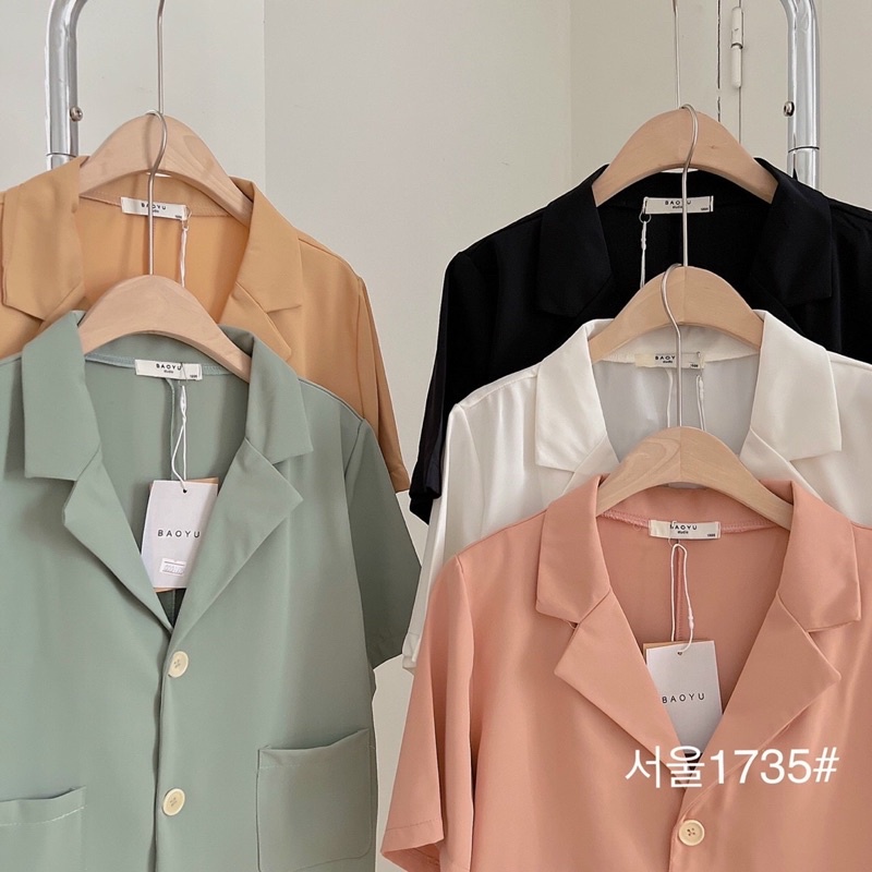 áo blazer cộc tay 2 túi
