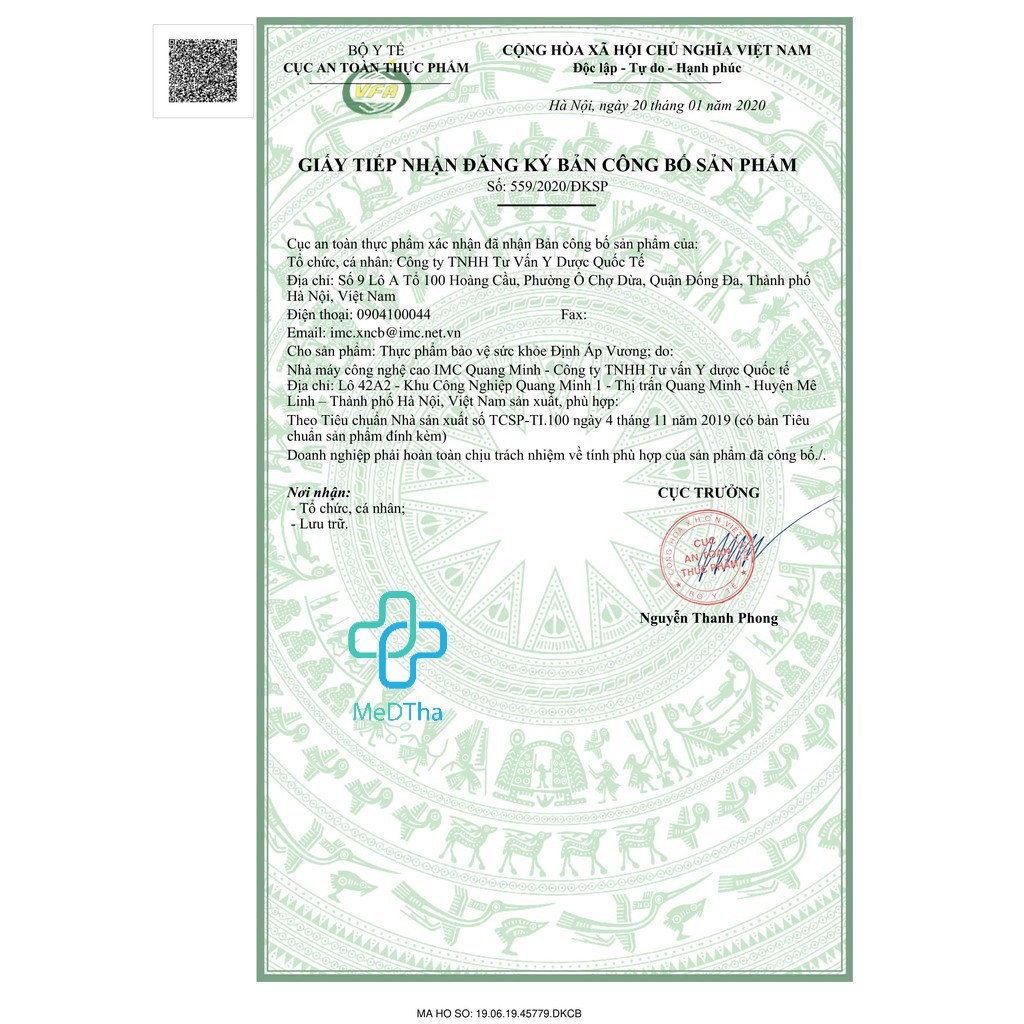 Định Áp Vương - Hỗ trợ Cao Huyết Áp, Tăng Lipid Máu, Đái Tháo Đường, Xơ Vữa Động Mạch, Béo Phì (90v / 180v) [Chính Hãng]