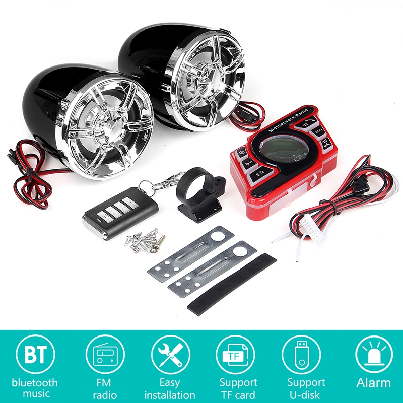 Bộ loa Bluetooth có báo động cho xe máy