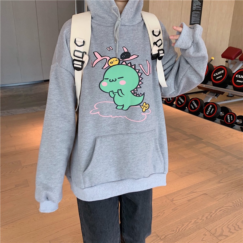 ZHELIHANGFEI   Áo Hoodie In Họa Tiết Hoạt Hình Dễ Thương Cho Học Sinh