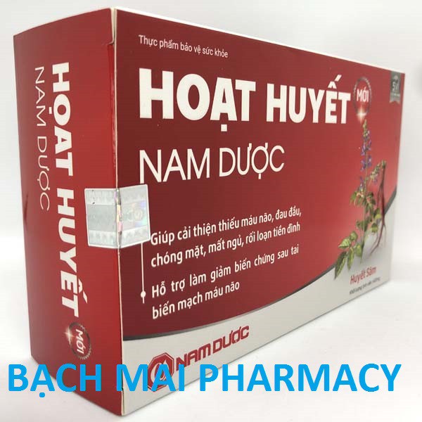 (CHÍNH HÃNG) Hoạt huyết Nam Dược, hỗ trợ cải thiện thiếu máu não, đau đầu, chóng mặt, mất ngủ