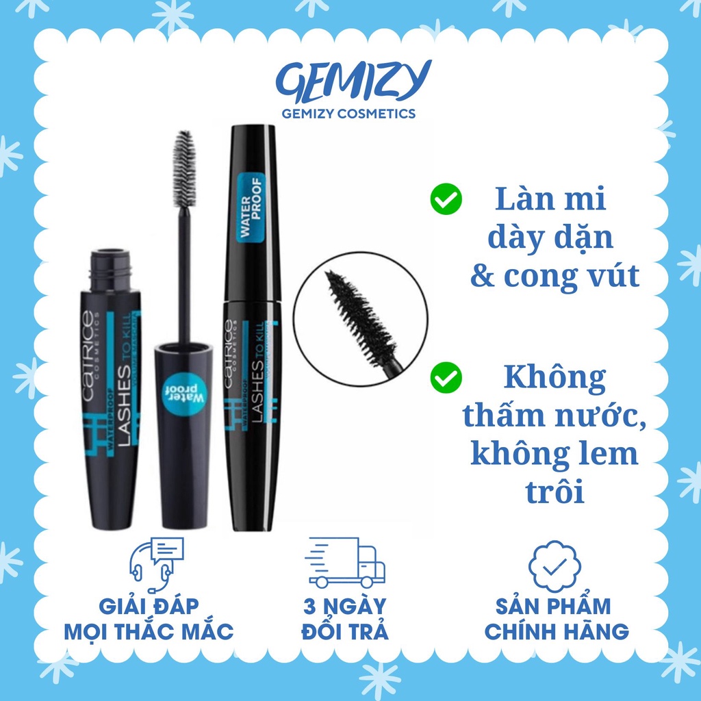 Mascara Catrice Đức 10ml làm dày, chuốt mi, lông mày, chống thấm nước - Shop Viloet