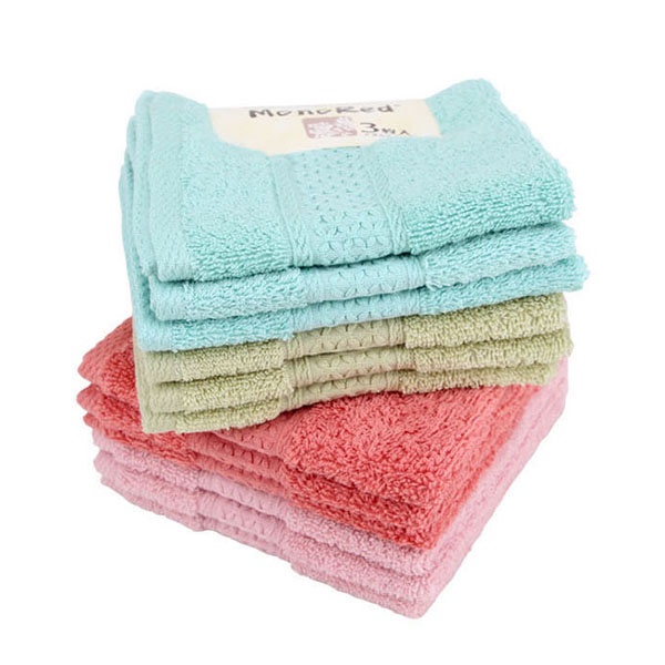 [Khăn mặt cao cao cấp] Set 3 Khăn mặt cotton siêu thấm Muji Monored xuất Nhật 34x34cm