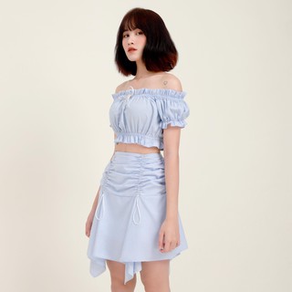 Áo croptop trễ vai 2 màu