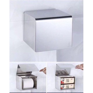 HỘP ĐỰNG KHĂN GIẤY VỆ SINH CHỐNG ƯỚT INOX 304 (KG07)