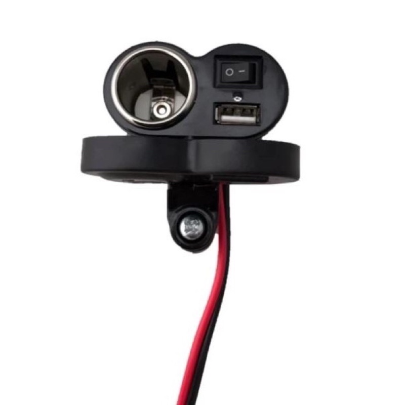 Combo 50 bộ Sạc Điện Thoại Trên Xe Máy 12v Tặng Kèm Tẩu (Đen)