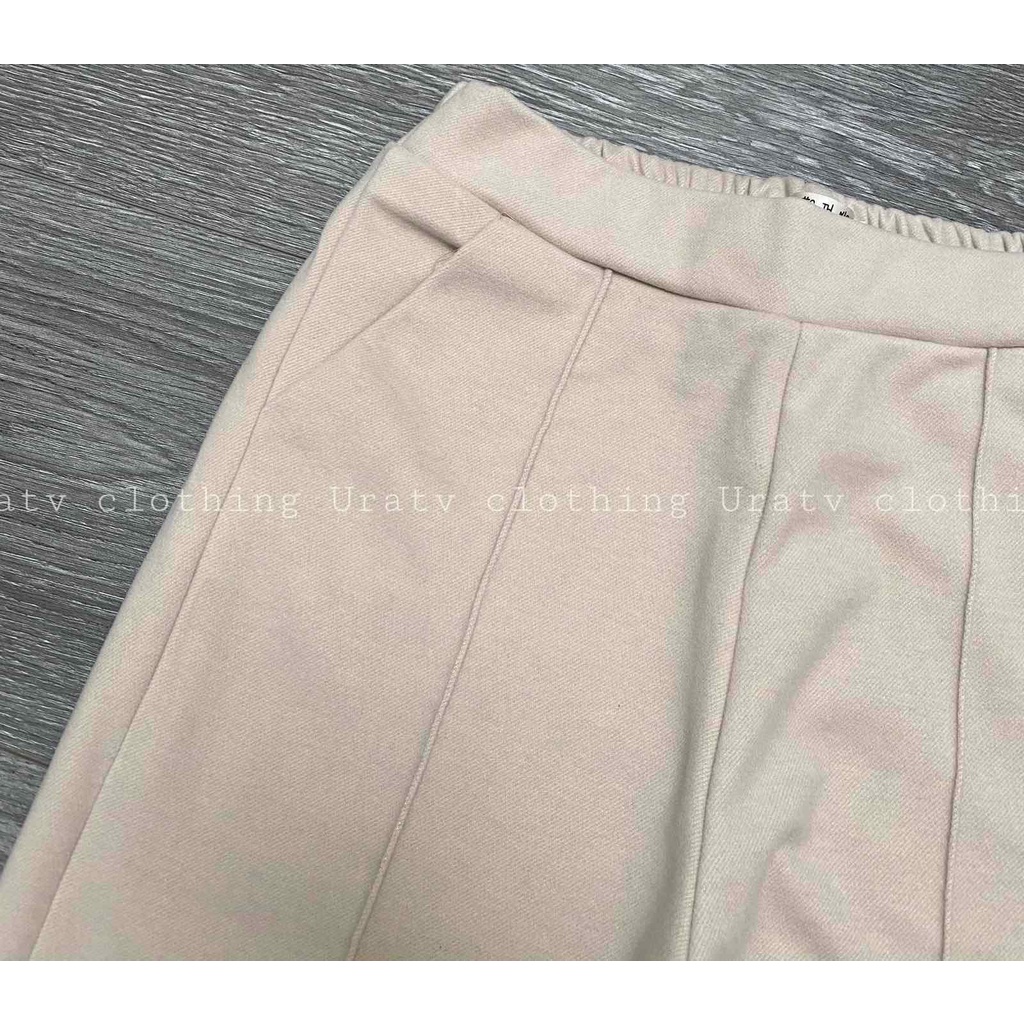 [FREESHIP - ẢNH CHÍNH CHỦ] Quần BAGGY DẠ lưng thun 195
