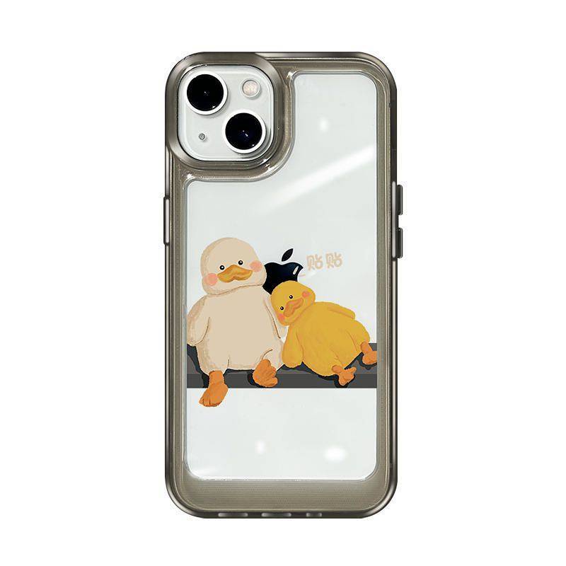 Couple Duck Apple 14Promax Phone Case Iphone13 Men and Women 12 Acrylic 11 All-Inclusive plus Soft XS 1gSx