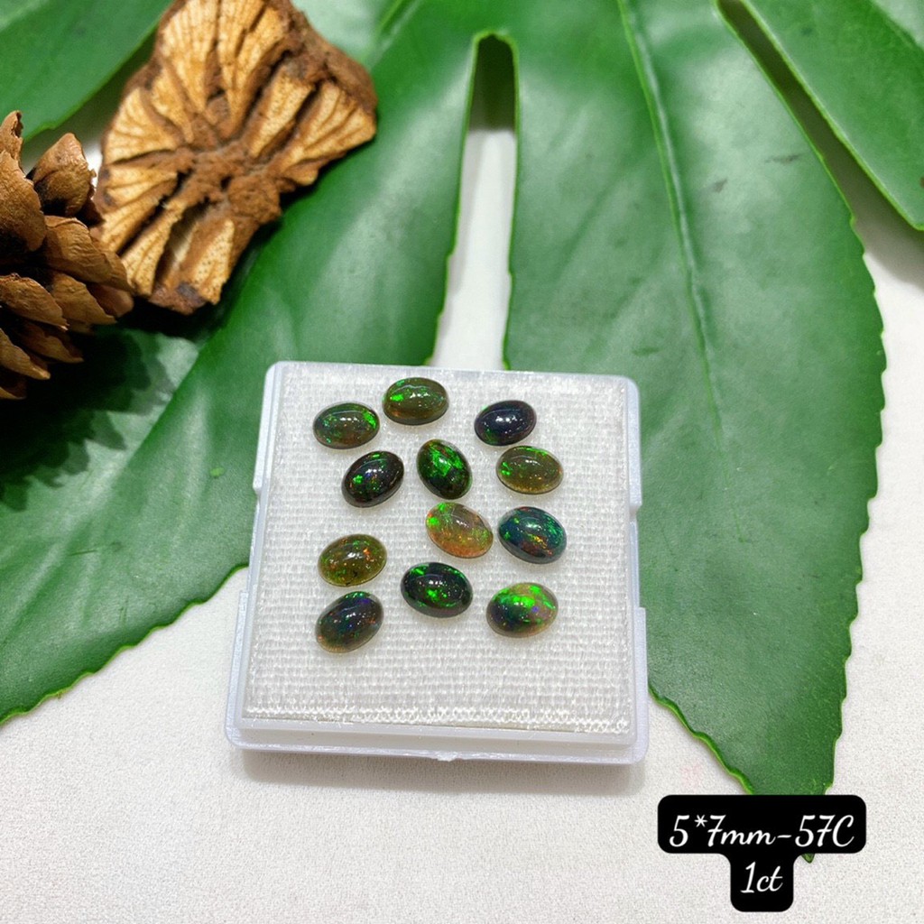 Mặt Đá Opal OVAL Xanh Đen Vừa Cập Bến Đủ Size 5*7-9*12mm