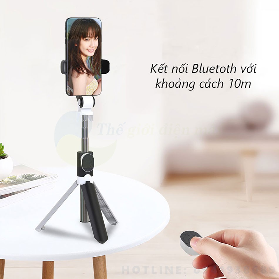 Gậy selfie bluetooth 3 chân tripod XT09 3 trong 1 cho điện thoại - Shop Thế Giới Điện Máy