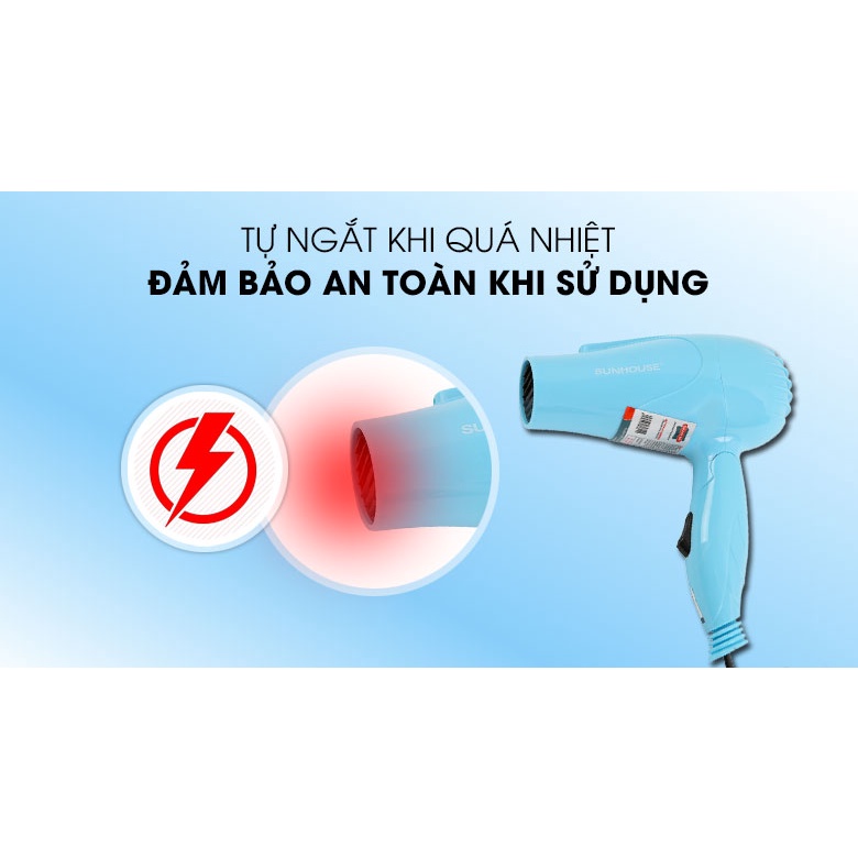 MÁY SẤY TÓC SUNHOUSE SHD2305, bh 1 năm, tay cầm gấp gọn