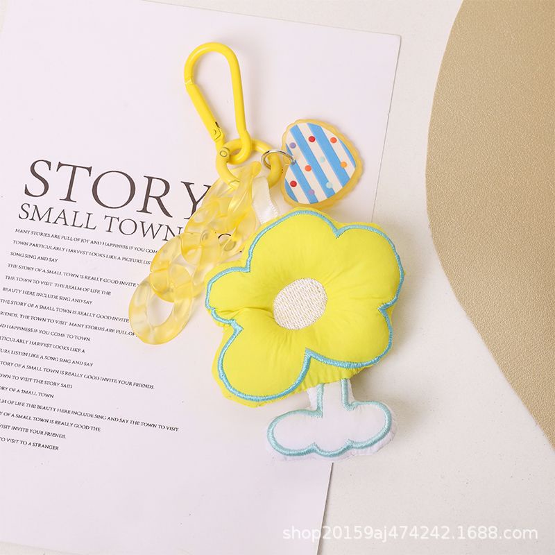 Mới Móc Khóa Xe Hơi / Tai Nghe Vải Họa Tiết Hoa Độc Đáo Thời Trang