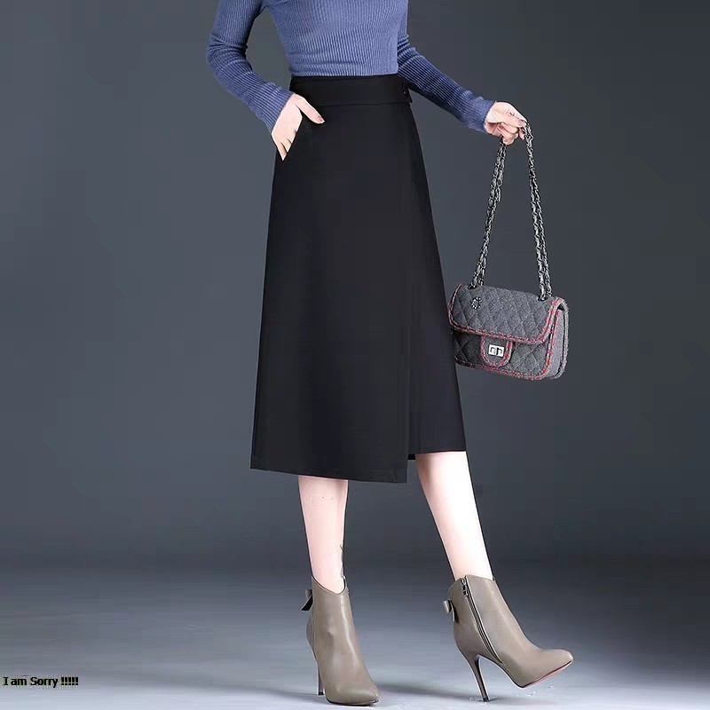 Chân váy Chữ A phối tà phong cách hàn quốc PR tại xưởng chất tuyết mưa cao cấp