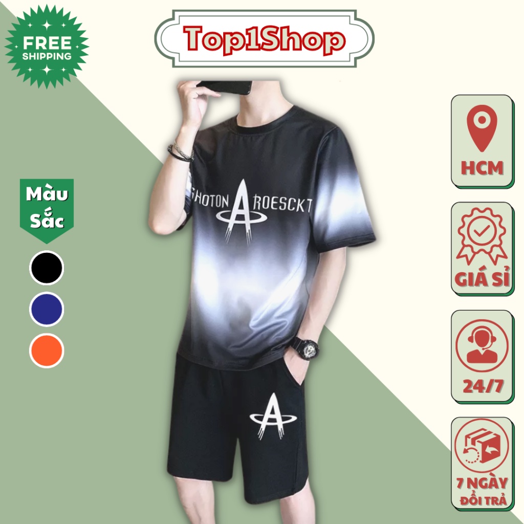 Đồ Bộ nam A loang màu chất thun lạnh cao cấp