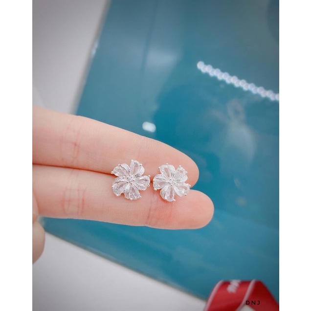 Bông tai hoa xoáy bạc ta sáng đẹp - Bông THJ