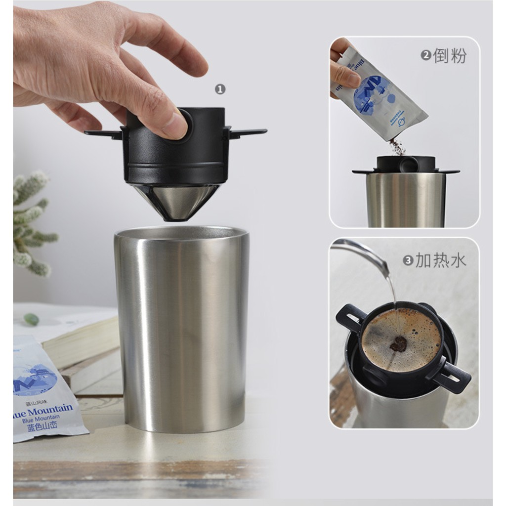 Máy Pha Cà Phê Gói cầm tay tiện lợi Cup 2 Min Espresso có thể dùng trên ô tô